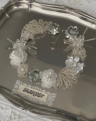 ✴︎jelly flower_necklace(wh)✴︎