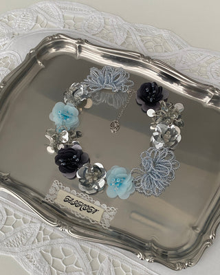 ✴︎jelly flower_necklace(bl)✴︎