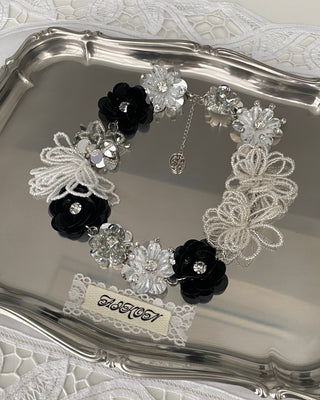 ✴︎jelly flower_necklace(bk)✴︎