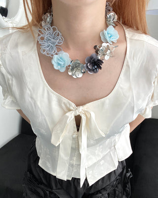 ✴︎jelly flower_necklace(bl)✴︎