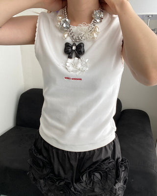 ✴︎black ribbon charm_necklace✴︎