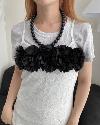 ✴︎black flower_bustier✴︎