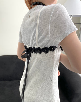 ✴︎black flower_bustier✴︎