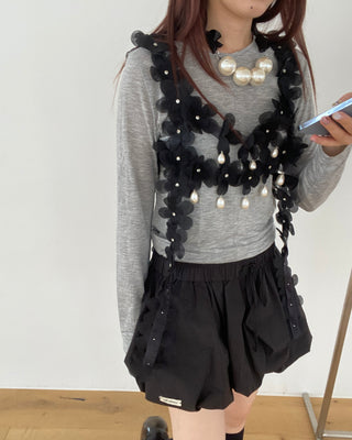 ✴︎black flower_harness✴︎