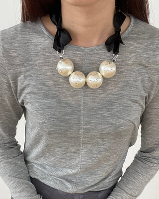 ✴︎Pearl ribbon_necklace✴︎